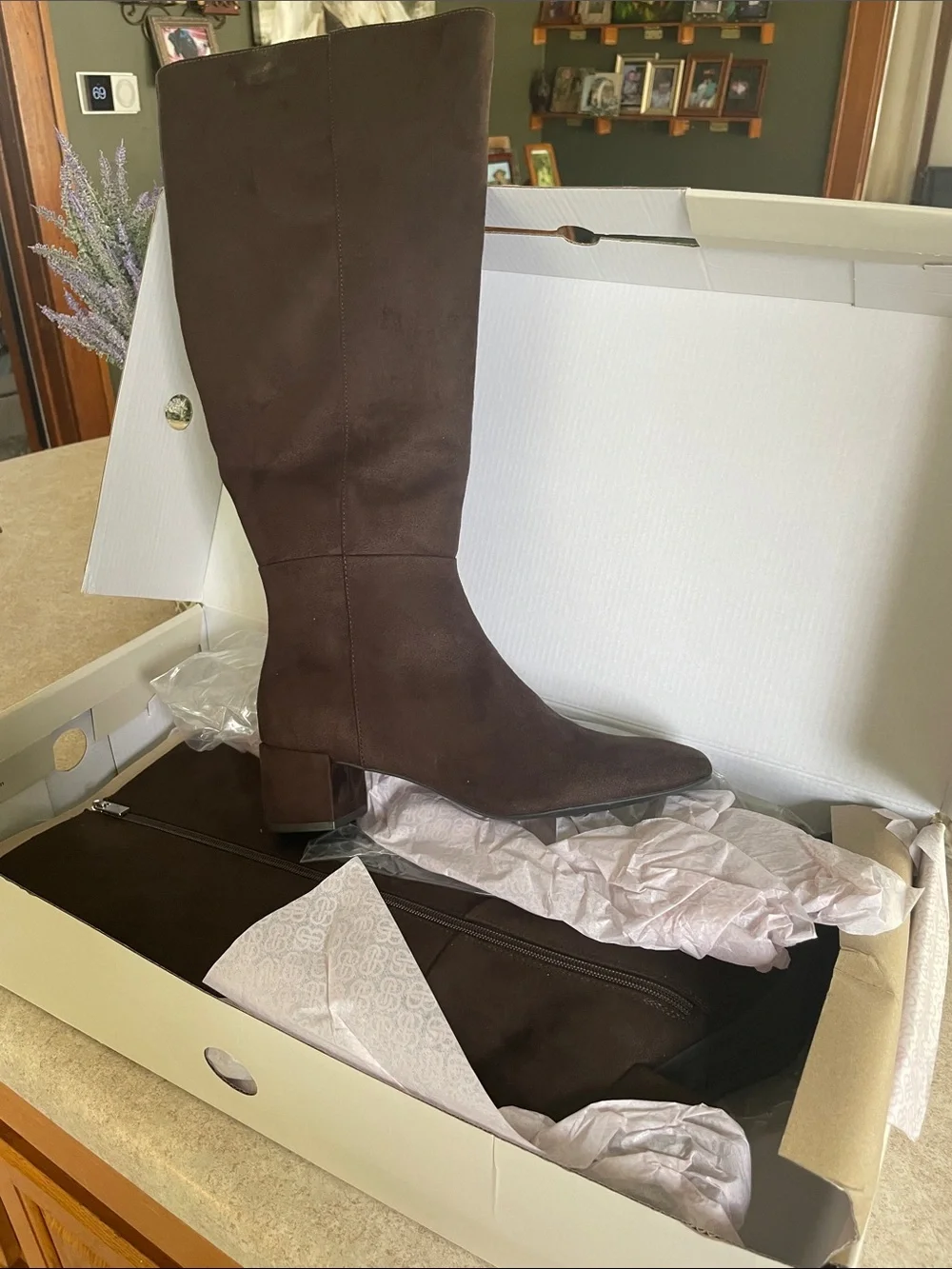 Bandolino Dark Brown Over-the-Knee Suede Boots